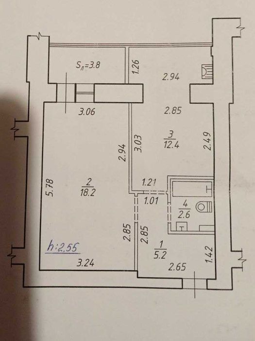 Простора квартира в новобудові з ‼️ АВТОМНИМ опаленням ‼️42 м²