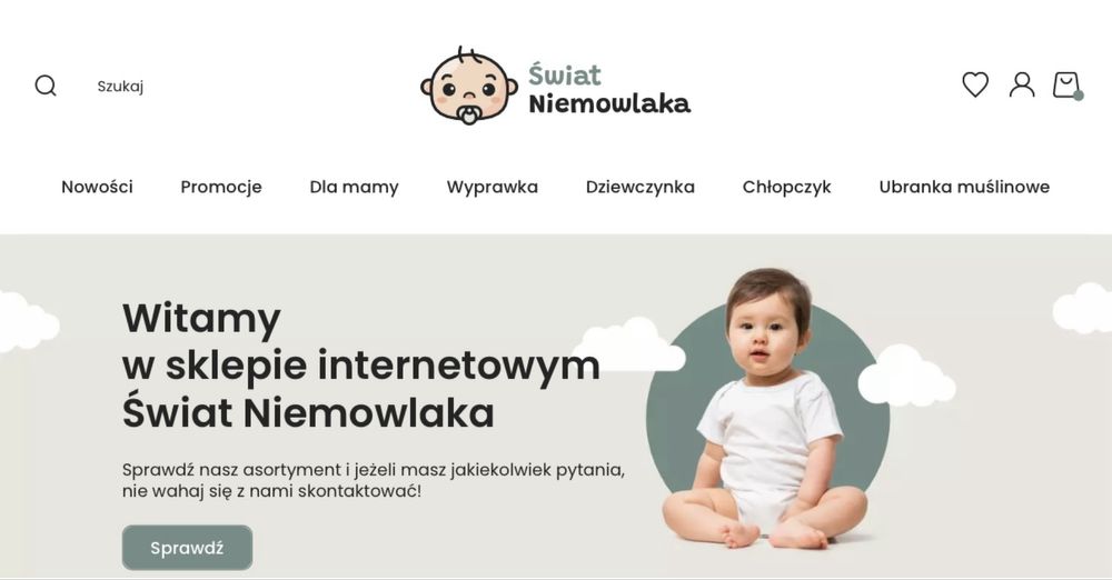Działający sklep internetowy – artykuły dla niemowląt