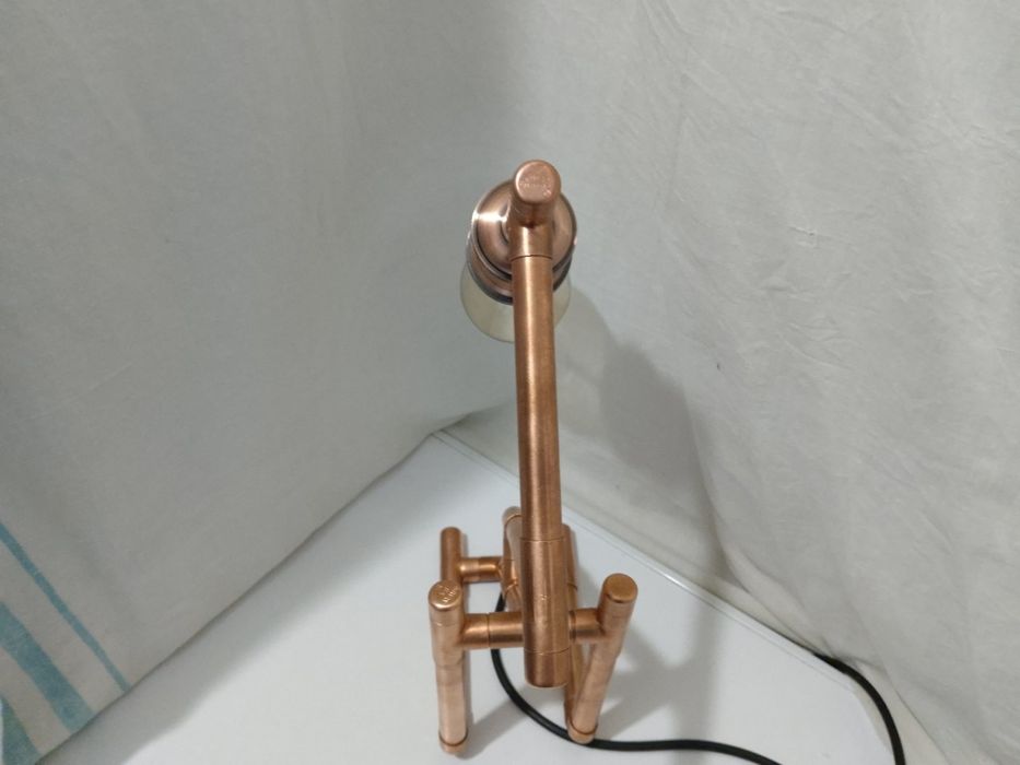 Настольная лампа "Endless December" E27 лофт медь ручной работы