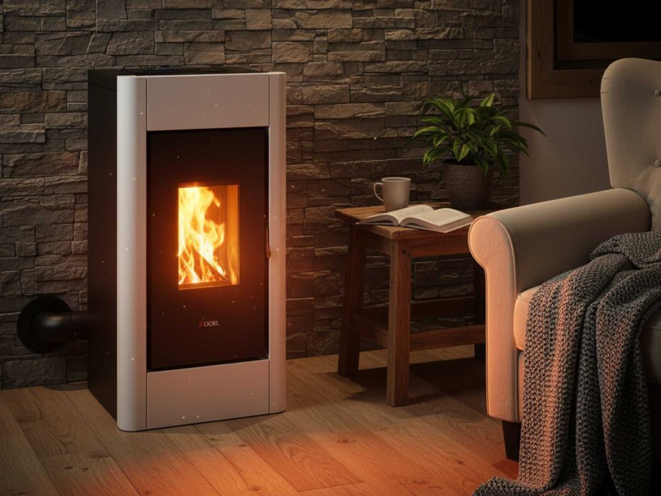 Piecyk na pellet piec wolnostojący Cadel Sweet 7kw AIR Powietrzny A+