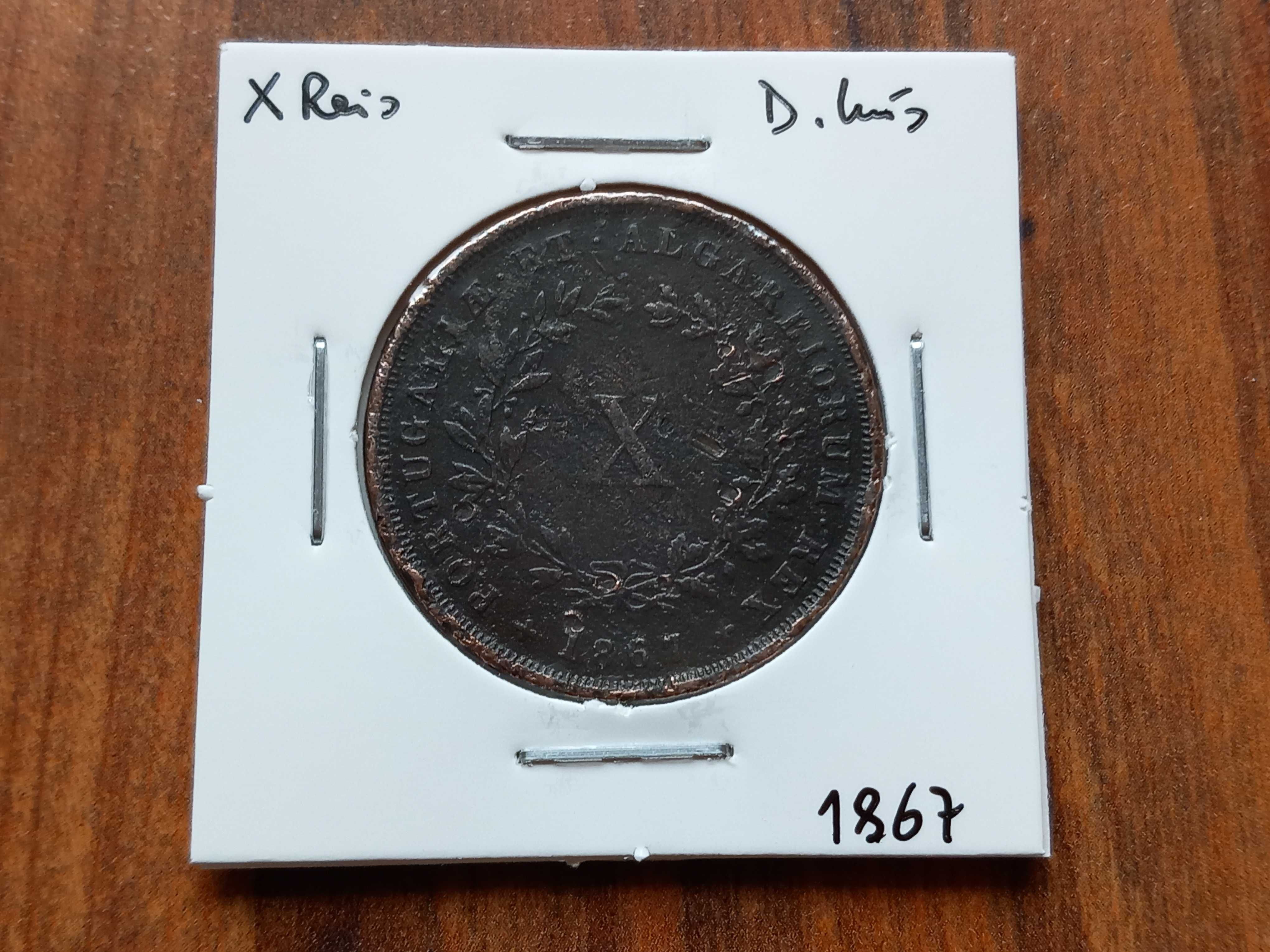 Moeda X Reis 1867 D. Luís