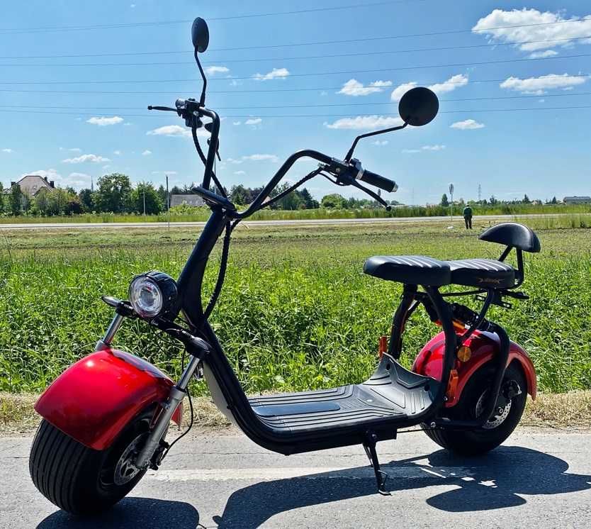 NOWY elektryczny Skuter Motorower CityCoco 1,5kW 20aH SZEROKIE Opony