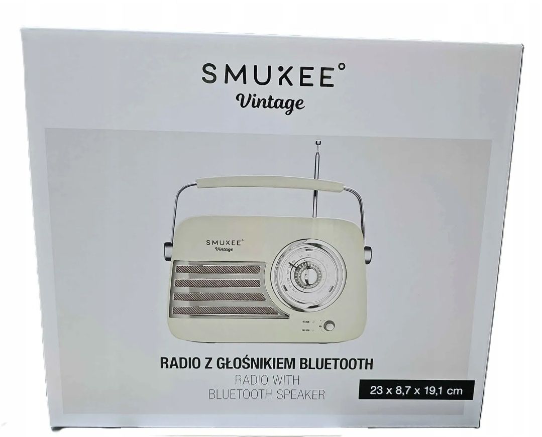 Głośnik Bluetooth Smukee RADIO VINTAGE RETRO 3 KOLORY !