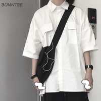 Блузка оверсайз кофта белая школьная y2k рубашка