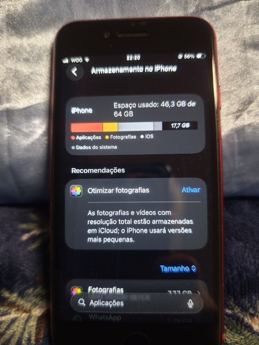 iPhone SE Vermelho ( Bateria 100% )