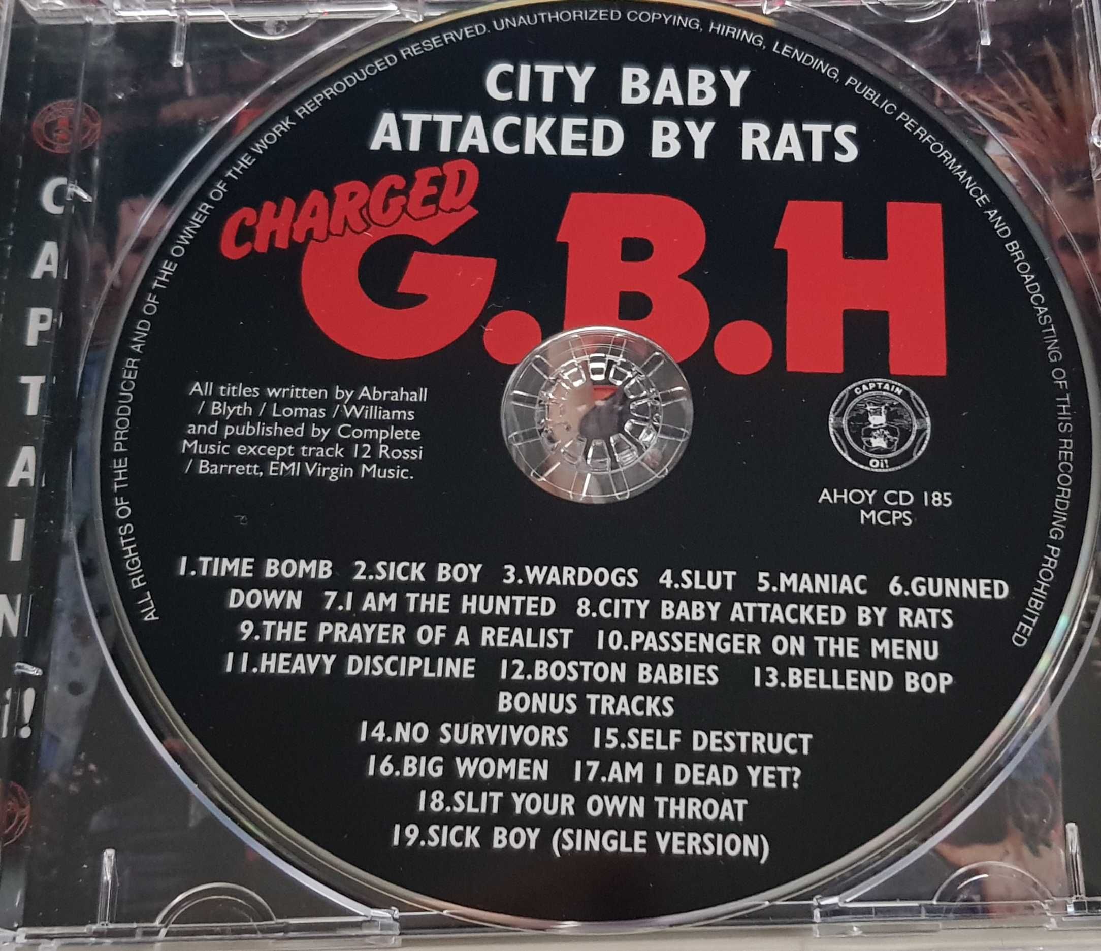 G.B.H  City Baby Attacked by Rats CD Punk Rock
