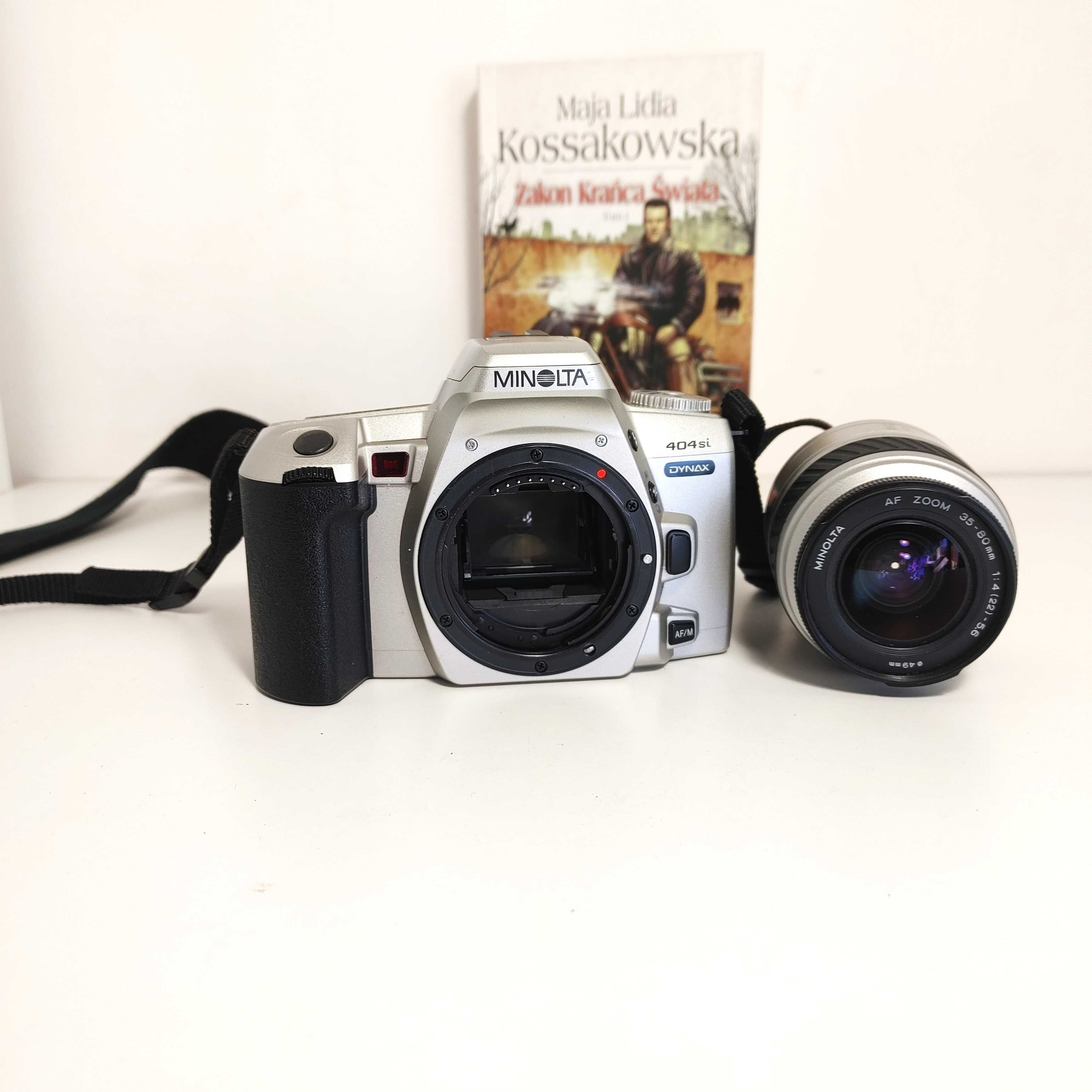 Ładna lustrzanka analogowa na początek Minolta Dynax 404si z 35-80mm