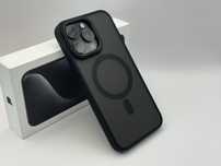 Матовый чехол IPhone 15 Pro black MagSafe, 14 Pro black, 11 Pro Max