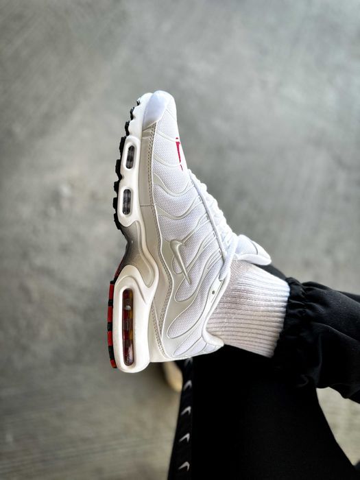 Кросівки Nike Air Max Plus Double Swoosh "White/Red" premium