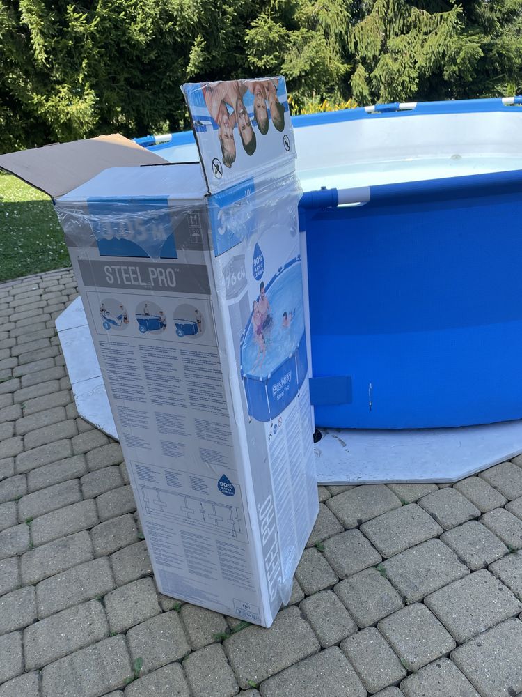 Basen 305 niebieski stelażowy okragly stelaż bestway