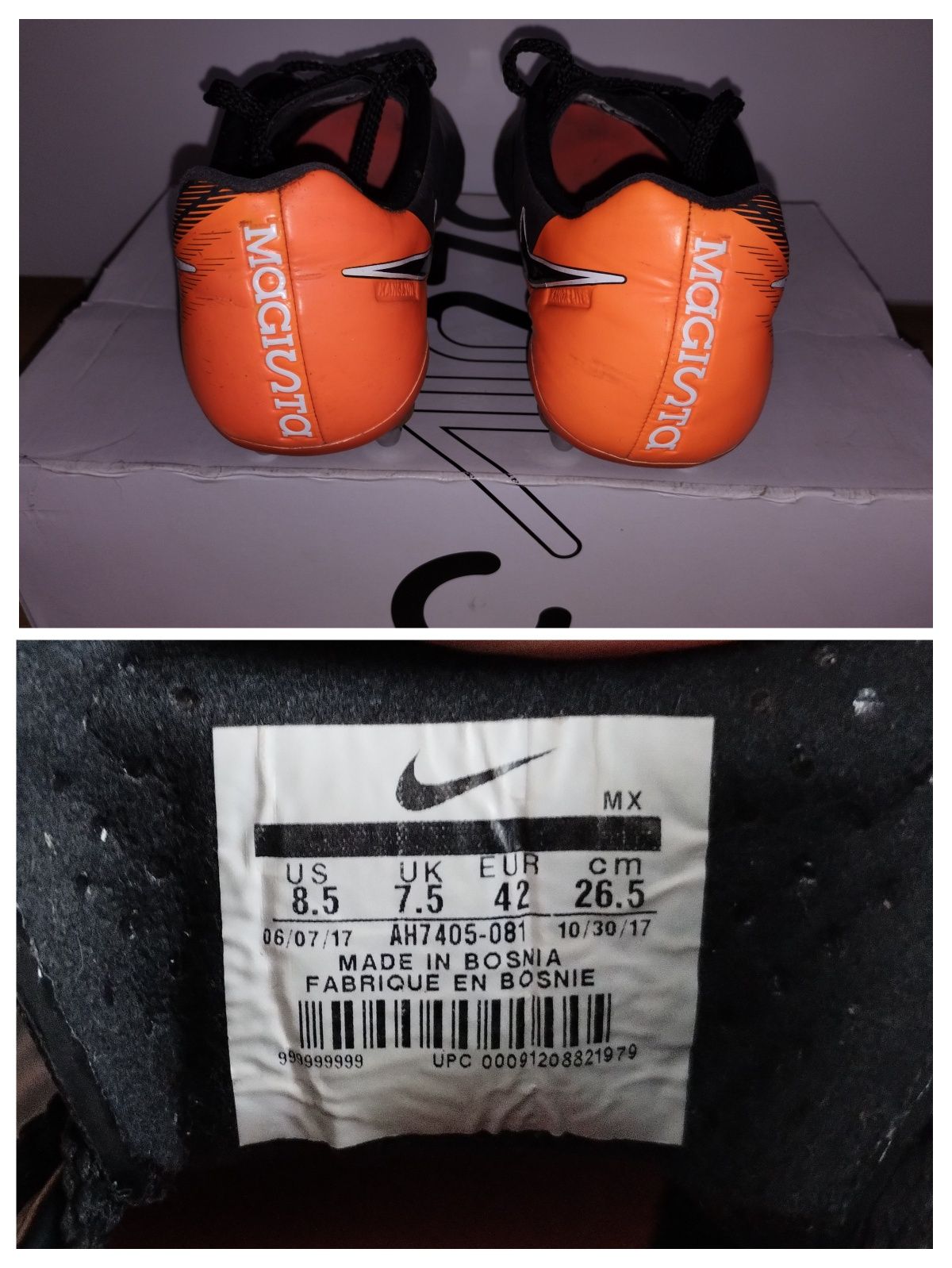 Buty korki Nike 42 Magista Obra Elite SG-PRO dark grey orange