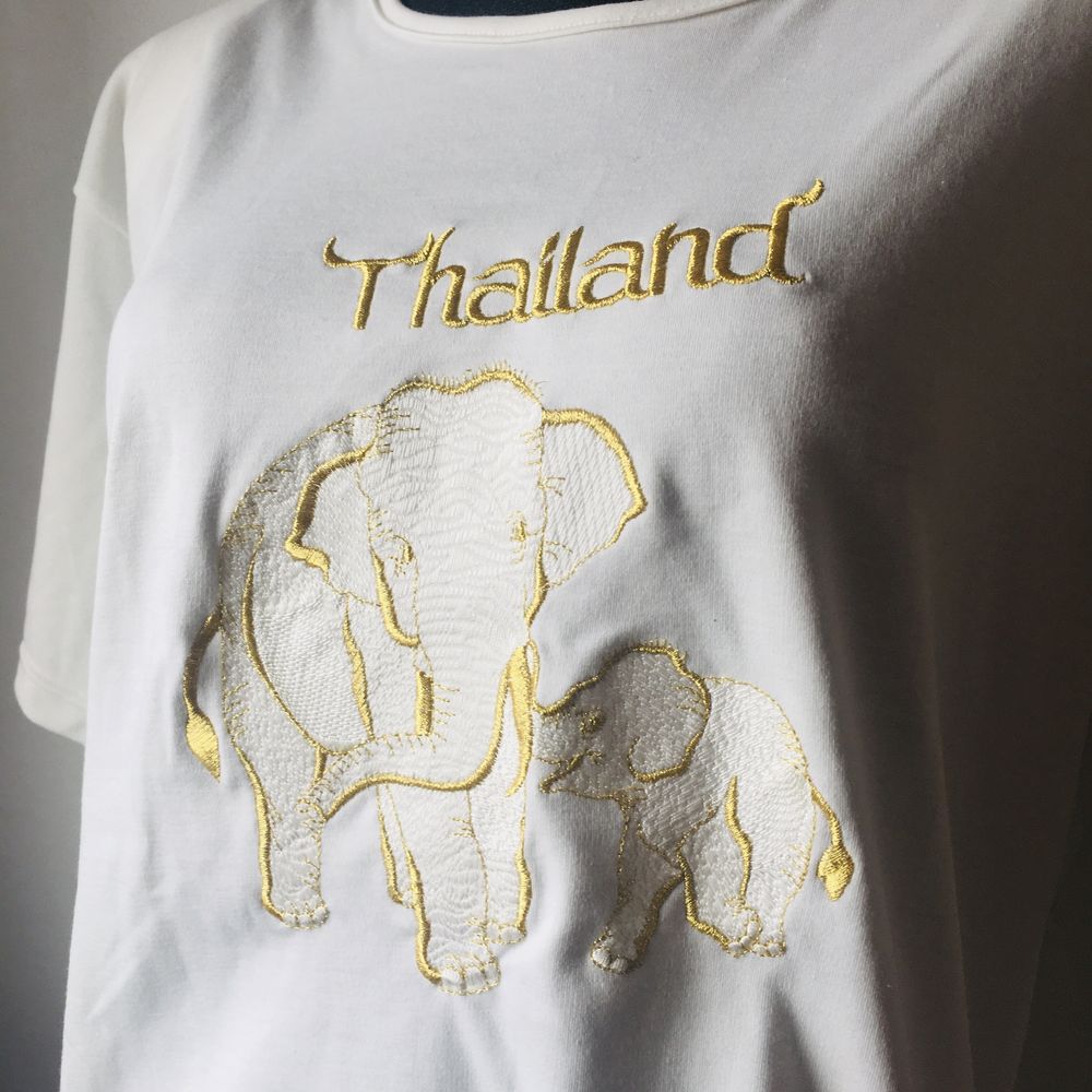 Biała koszulka Thailand Tajlandia 100% bawełna cotton nowa z metka