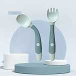 Conjunto talheres silicone bebé