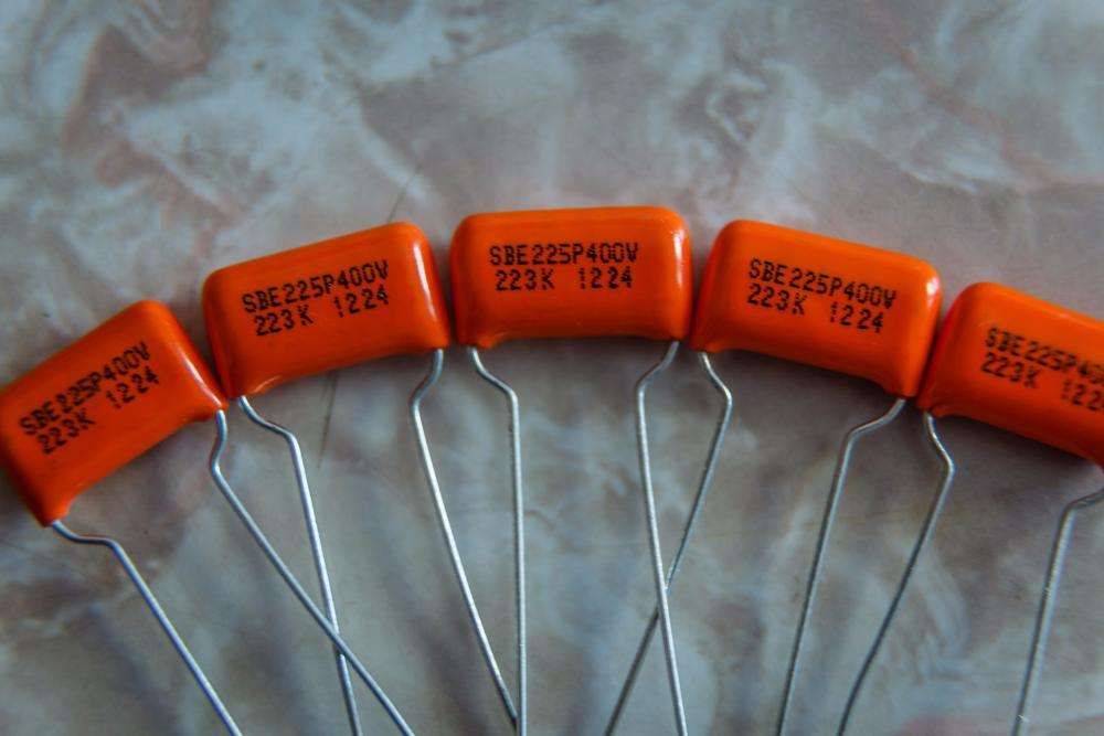 componente electronico 2x Orange drop cap .022uF para guitarras