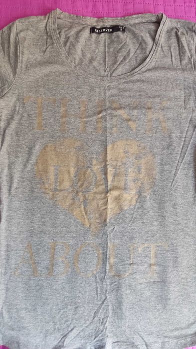 T-shirt szary RESERVED S