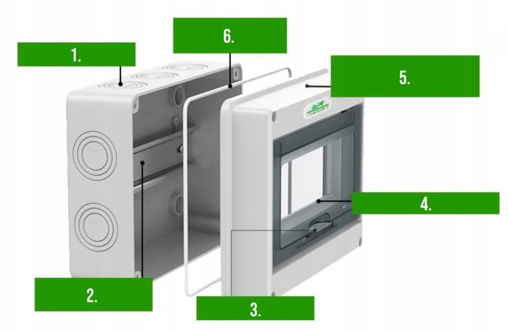 ROZDZIELNICA Natynkowa Hermetyczna IP65 1x12 Modułowa 1000V WYPRZEDAŻ