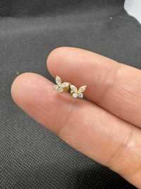 Butterfly Moissanite stud