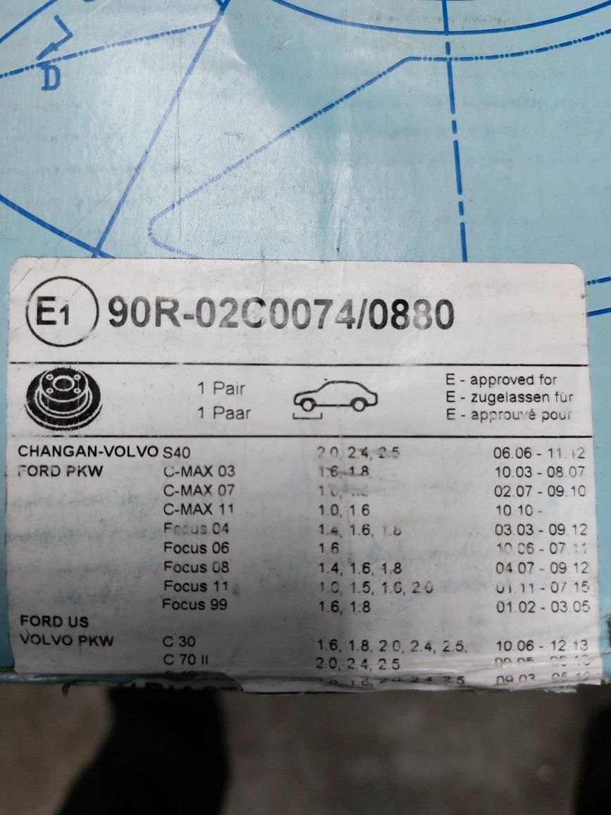 Tarcze hamulcowe Ford Focus, C-Max Przód Blue Print 278mm Nowe Wysyłka