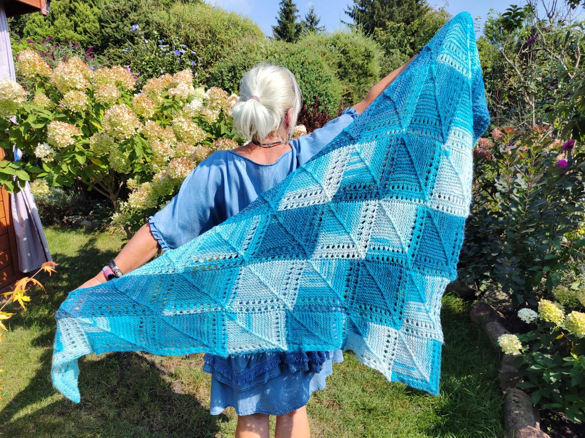Chusta szal trójkątna handmade YA845-1