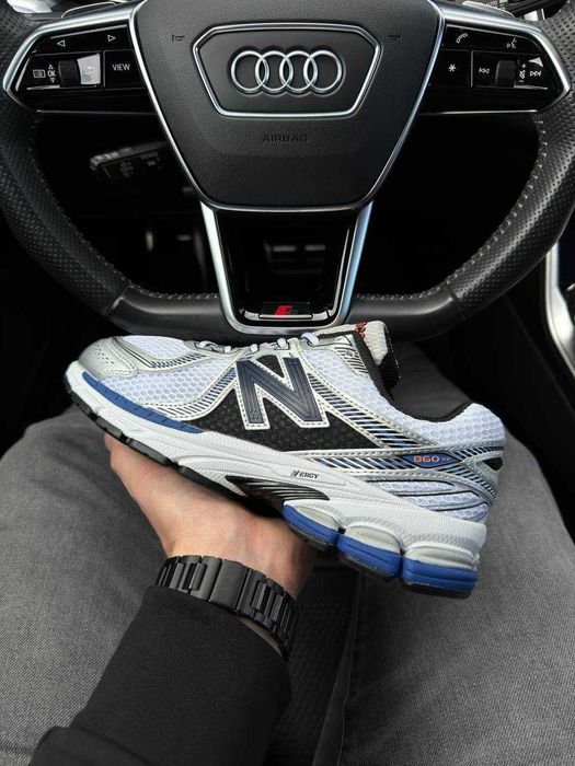 Чоловічі кросівки нью беланс New Balance 860v2 White Silver Navy 41-45