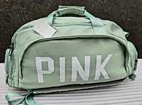 Nowa pojemna torba bagażowa fitness na ramię Pink