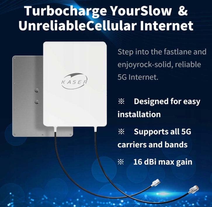 Zewnętrzna antena 5G jednoosiowa N78 3300,3800 MHz
