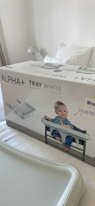 NOVA: Bandeja HAUCK Alpha Tray para Cadeira de Refeição Bebé (Branca)