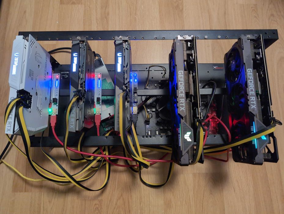AI / Mining rig com cinco 3060 TI