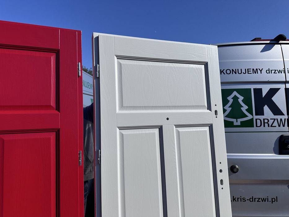 Drzwi wewnątrzklatkowe drewniane OD RĘKI KLATKOWE RÓŻOWE