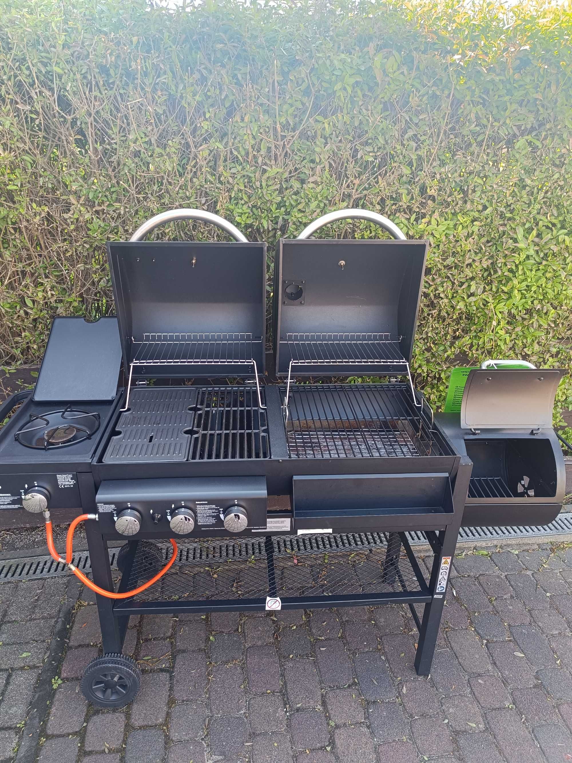 Grill Gazowy Węglowy 3w1 EL FUEGO SIERRA COMBIGRIL żeliwny ruszt+płyta