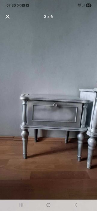 Prl meble/toaletka z lustrem plus pufa i dwie szafki nocne