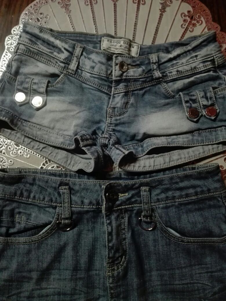 Spodenki i spodnica jeans 36