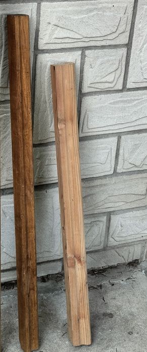 Poręcz dębowa omega (6,4x4,3cm) - w dwóch kawałkach 102 cm i 87 cm