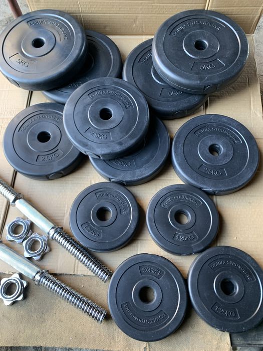 Hantle 2x20kg obciazenie 40kg silownia hantelki do ćwiczen regulowane