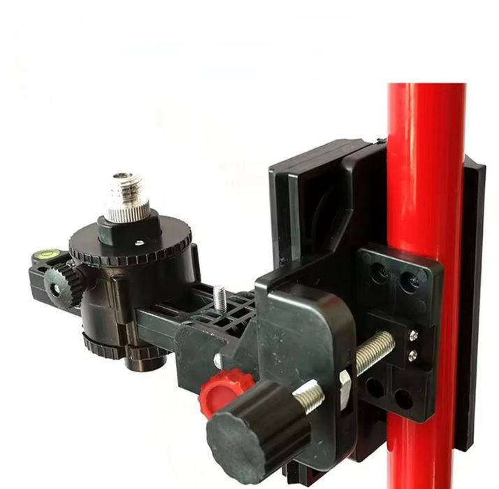 Кріплення лазерного рівня до розпірної телескопічної штанги кронштейн