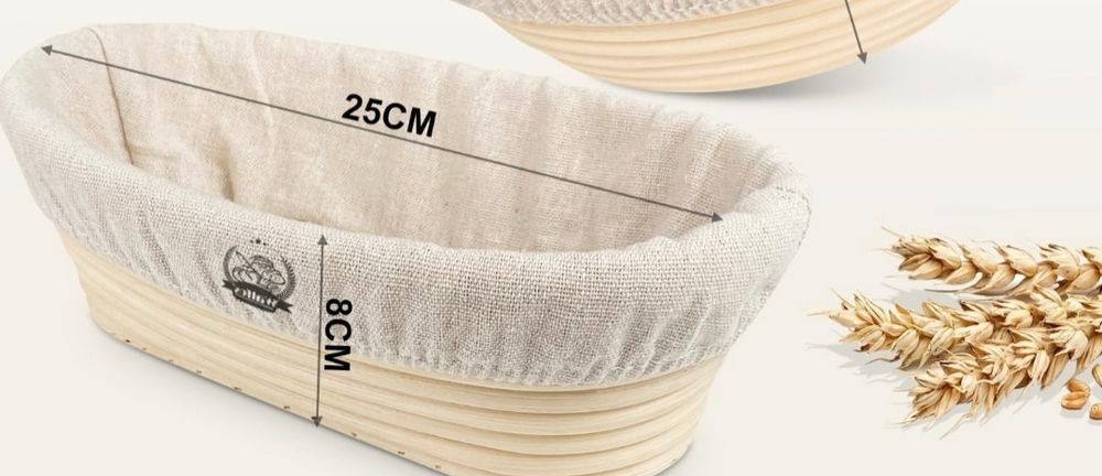 Walfos Koszyk do pieczenia chleba owalny 25 cm