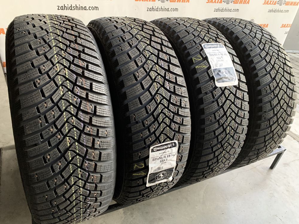 (4шт) нові 225/55R19 Continental Ice Contact 3 (103T XL) шип зимові