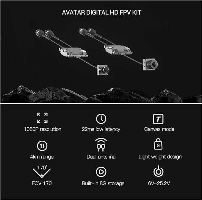 Walksnaill VTX Avatar HD Caddx FPV (Video Digital) Drone