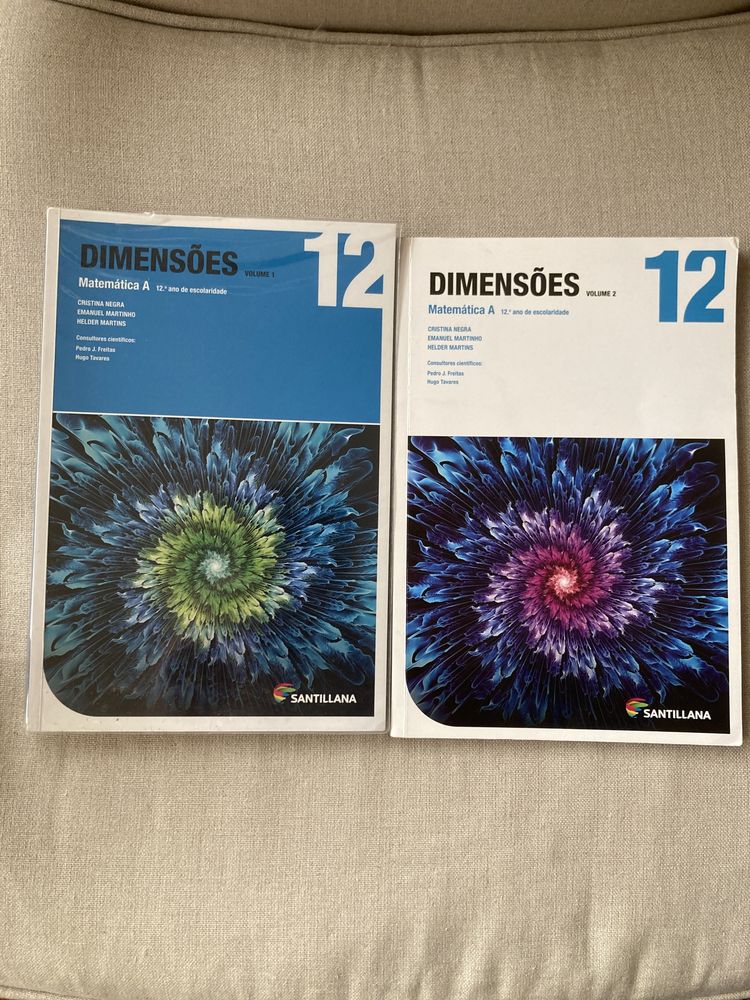 Volume 1 e 2 de manual de matematica A 12.º ano