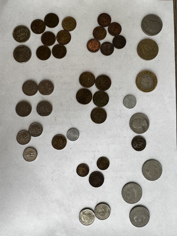 Продам набір іноземних монет (різні країни, XX–XXI ст.).