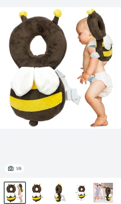 Plecak Bezpieczeństwa Do Nauki Chodzenia Ochrona Głowy Szelki Poduszka