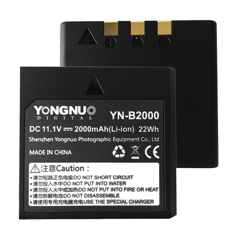 Bateria lítio YN-B2000 / 2000mAh para flashes da Yongnuo