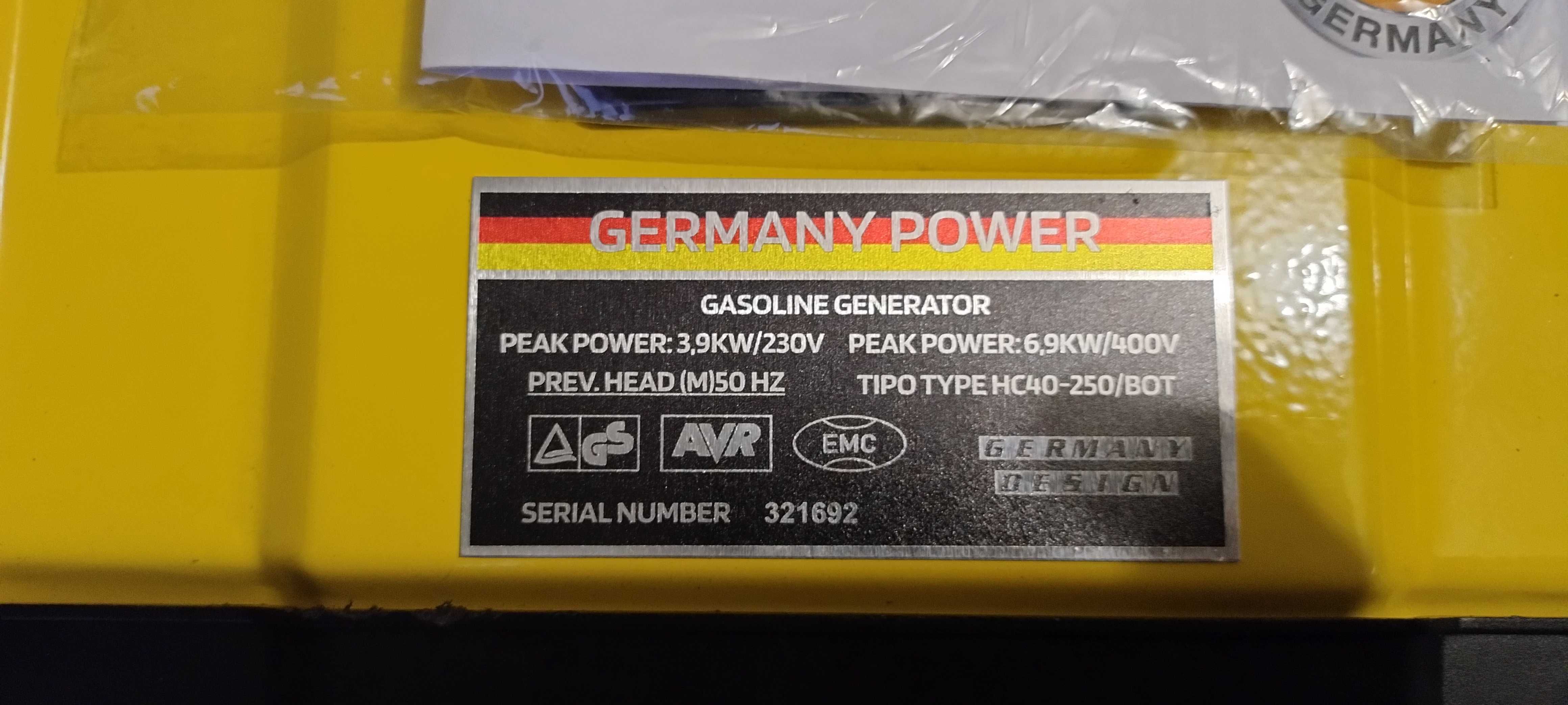 Agregat prądotwórczy 6,9 kW 400v 3,9 kW 230v