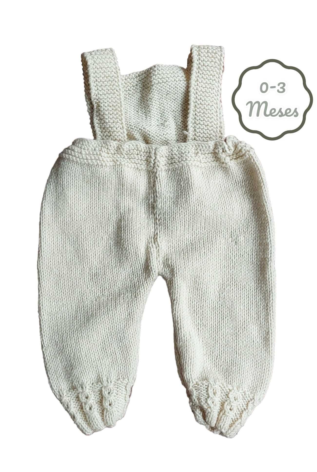 Conjunto Gorro+Luvas+Casaco+Macacão Jardineira+Botins Bege 0-3 meses