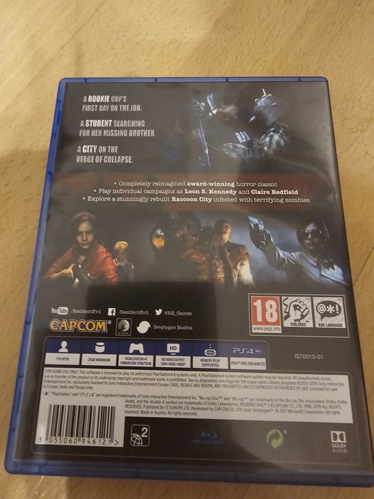 Resident Evil 2 gra ps4