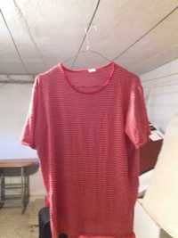 Tunika damska czerwono biala w paski XL