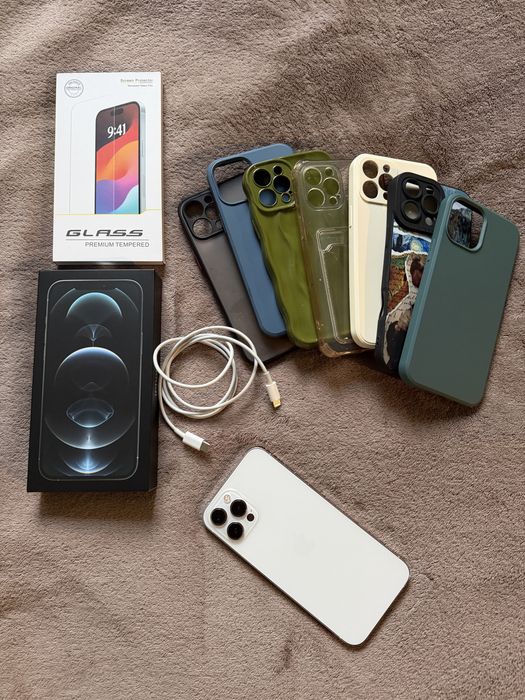 iPhone 12 Pro Max 256 GB Silver + Akcesoria