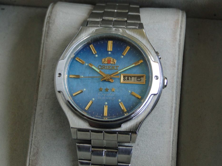 Orient Crystal - niebieski, piękny stan.