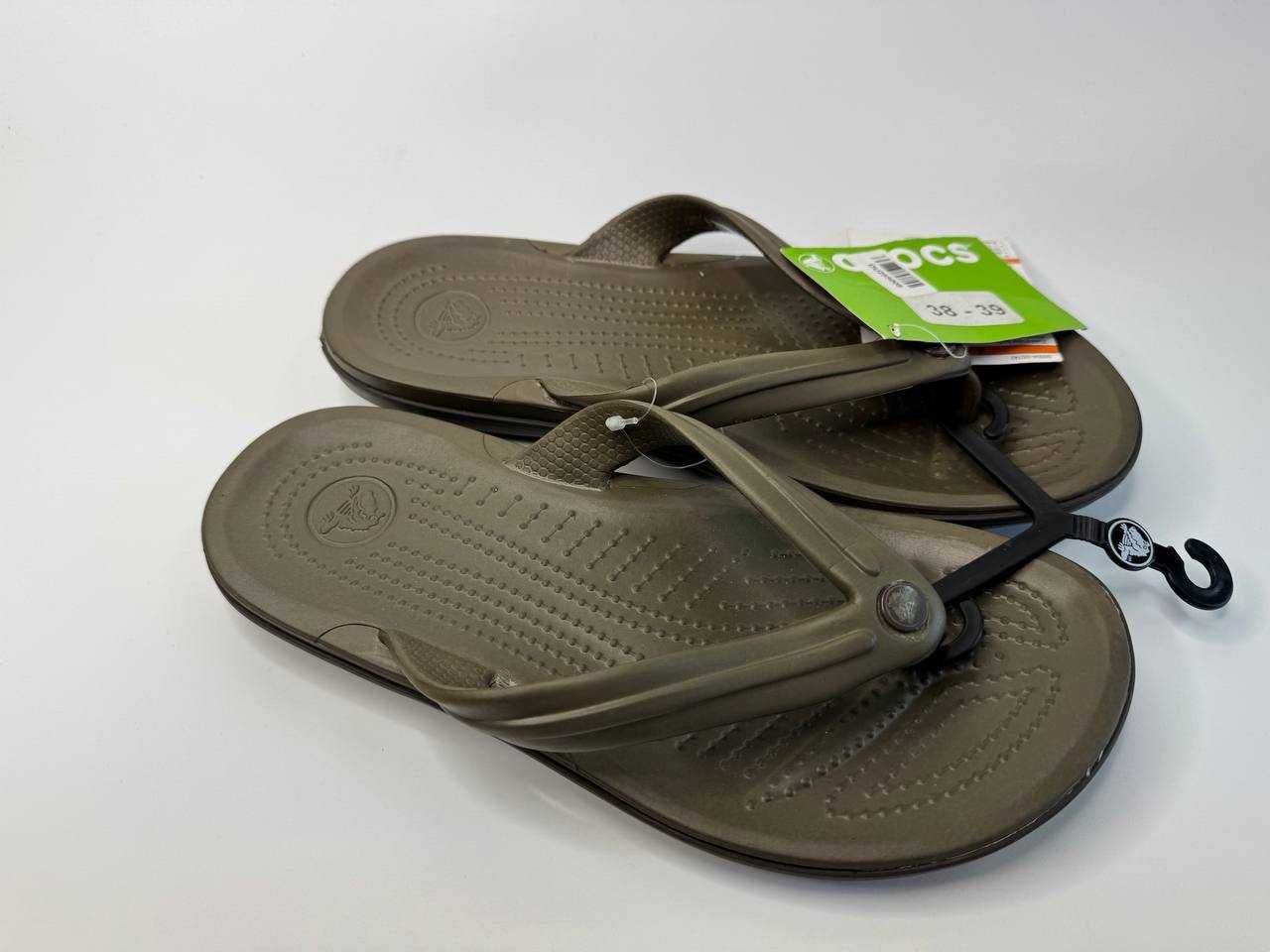 Crocs Crocband Flip walnut Крокси М4/W6 М7/W9 М9/W11 Уцінка! №10089