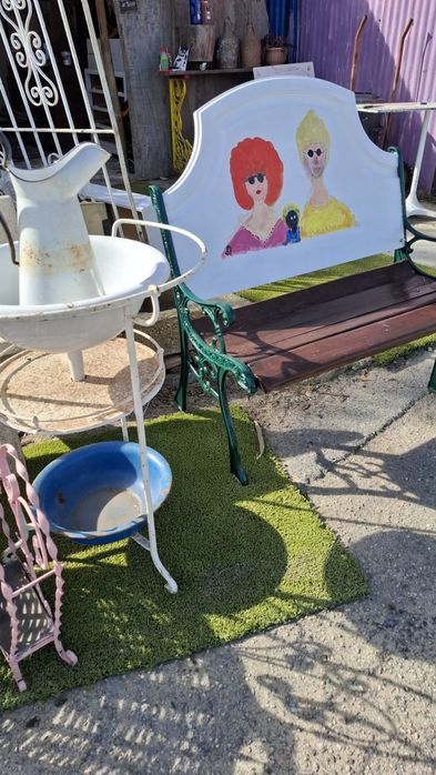 Banco de jardim rústico